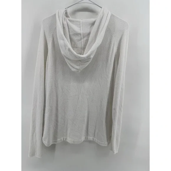 Barefoot Dreams Cozychic Ultra Lite Hoodie Women's Large White Kangaroo Pocket - Picture 4 of 8